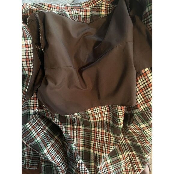 Vintage 70’s Wool Plaid Jacket/Blazer Brown/Cream/Orange/Green Fall Women’s L - Picture 16 of 16